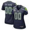 Women's Seattle Seahawks Nike College Navy Super Bowl LX Patch Custom Game Jersey