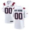Youth New England Patriots Custom White Super Bowl LX Patch Game Jersey