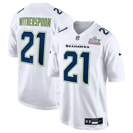 Youth Seattle Seahawks #21 Devon Witherspoon White Super Bowl LX Patch Tundra Fashion Game Jersey