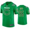 Akiem Hicks Chicago Bears #96 Jersey St. Patricks Day Kelly Green Lucky Men