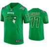 New England Patriots #77 Michael Bennett Jersey St. Patricks Day Kelly Green Mens