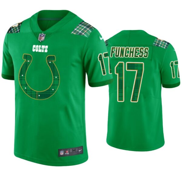 Indianapolis Colts #17 Devin Funchess Jersey St. Patricks Day Kelly Green Mens