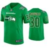 Brad McDougald Seattle Seahawks #30 Jersey St. Patricks Day Kelly Green Lucky Men