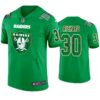 Oakland Raiders #30 Jalen Richard Jersey St. Patricks Day Kelly Green Lucky Men