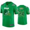 Nick Chubb Cleveland Browns #24 Jersey St. Patricks Day Kelly Green Lucky Men