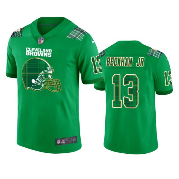 Browns Odell Beckham Jr. St. Patricks Day Kelly Green Jersey Mens