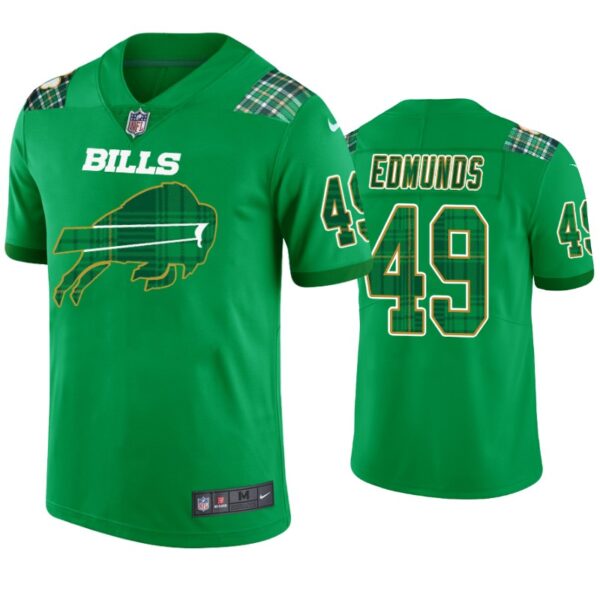 Buffalo Bills #49 Tremaine Edmunds Kelly Green St. Patricks Day Jersey Men