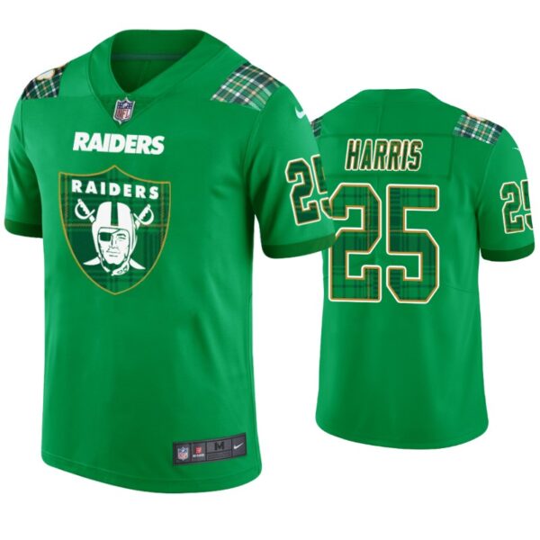 Oakland Raiders #25 Erik Harris Jersey St. Patricks Day Kelly Green Lucky Men
