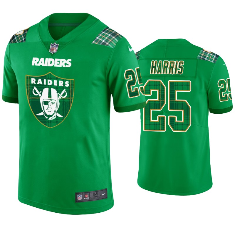 Oakland Raiders #25 Erik Harris Jersey St. Patricks Day Kelly Green Lucky Men