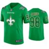 New Orleans Saints #98 Sheldon Rankins Jersey St. Patricks Day Kelly Green Lucky Men