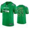 Bobby Wagner Seattle Seahawks #54 Jersey St. Patricks Day Kelly Green Lucky Men