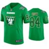 Oakland Raiders #84 Antonio Brown Jersey St. Patricks Day Kelly Green Mens