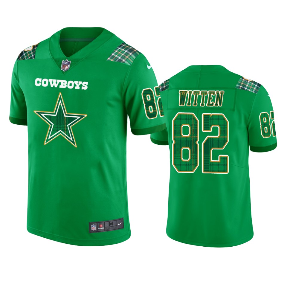 Cowboys Jason Witten St. Patricks Day Green Jersey Mens