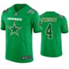 Dak Prescott Dallas Cowboys #4 Jersey St. Patricks Day Kelly Green Lucky Men