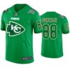 Kansas City Chiefs #88 Tony Gonzalez Jersey St. Patricks Day Kelly Green Lucky Men