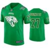 St. Patricks Day Jacksonville Jaguars #27 Leonard Fournette Jersey Kelly Green Men