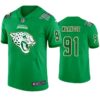 St. Patricks Day Jacksonville Jaguars #91 Yannick Ngakoue Jersey Kelly Green Men