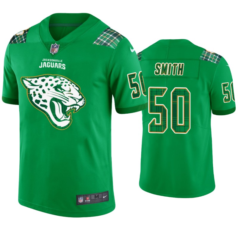 St. Patricks Day Jacksonville Jaguars #50 Telvin Smith Jersey Kelly Green Men