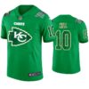 St. Patricks Day Kansas City Chiefs #10 Tyreek Hill Jersey Kelly Green Men