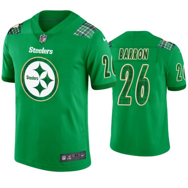 Mark Barron Pittsburgh Steelers #26 Jersey St. Patricks Day Green Mens