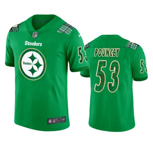 Steelers Maurkice Pouncey St. Patricks Day Kelly Green Jersey Mens