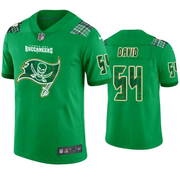 Tampa Bay Buccaneers #54 Lavonte David Jersey St. Patricks Day Kelly Green Lucky Men