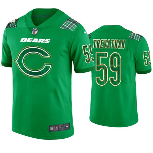 Danny Trevathan Chicago Bears #59 Jersey St. Patricks Day Kelly Green Lucky Men