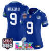 WoSeattle Seahawks Walker III "Super Bowl LX & United States 250th Anniversary Patch" Vapor Limited Jersey - All Stitched - Royal