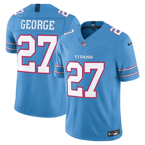 Eddie George Tennessee Titans 2026 Vapor Limited Jersey - All Stitched - Light Blue