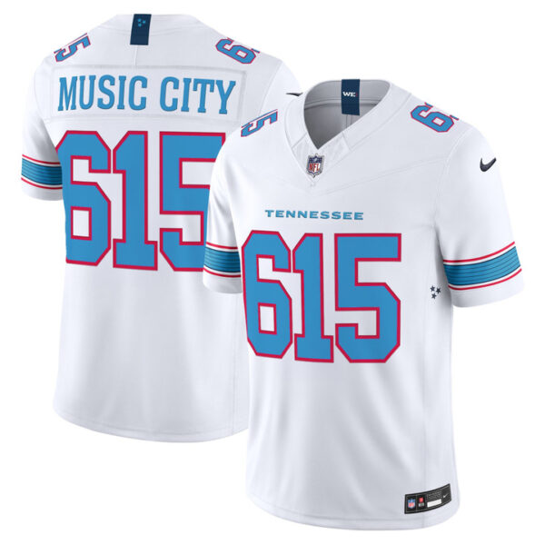 Music City 615 Tennessee Titans 2026 Vapor Limited Jersey - All Stitched - White