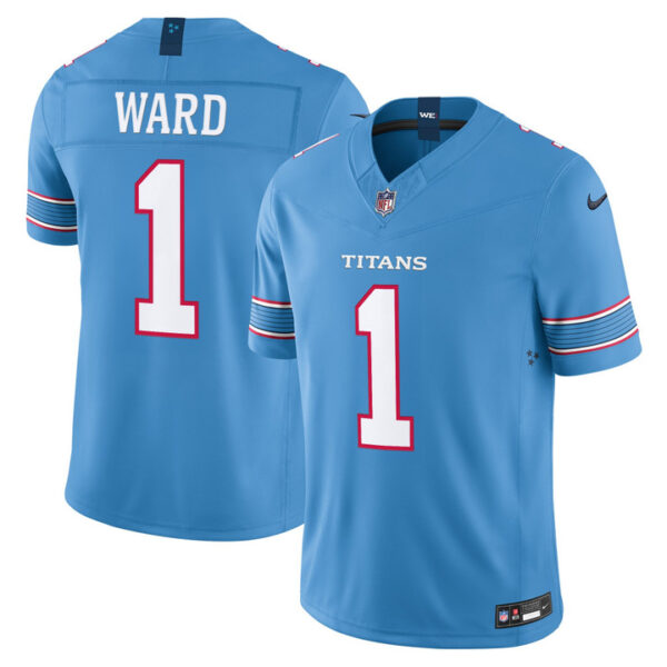 Cam Ward Tennessee Titans 2026 Vapor Limited Jersey - All Stitched - Light Blue
