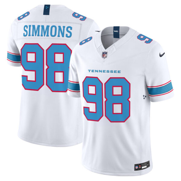 Jeffery Simmons Tennessee Titans 2026 Vapor Limited Jersey - All Stitched - White