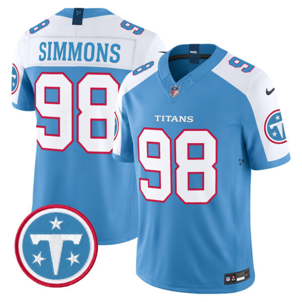 Jeffery Simmons Tennessee Titans 2026 Vapor Limited Jersey - All Stitched - Blue Alternate