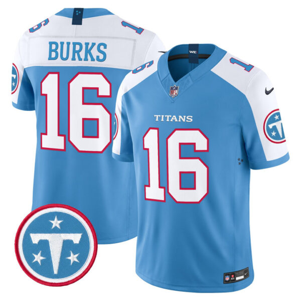 Treylon Burks Tennessee Titans 2026 Vapor Limited Jersey - All Stitched - Blue Alternate