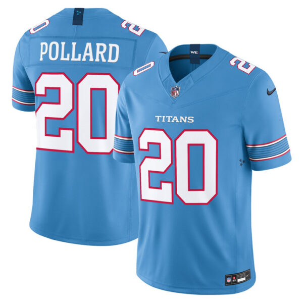 Tony Pollard Tennessee Titans 2026 Vapor Limited Jersey - All Stitched - Light Blue