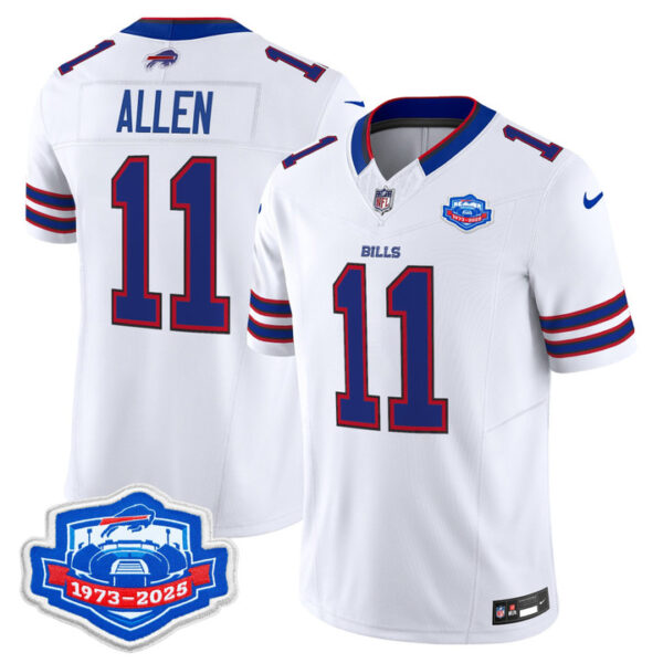 Men's Kyle Allen Buffalo Bills 1973 - 2025 Farewell Season Patch Vapor Limited Jersey - All Stitched - White