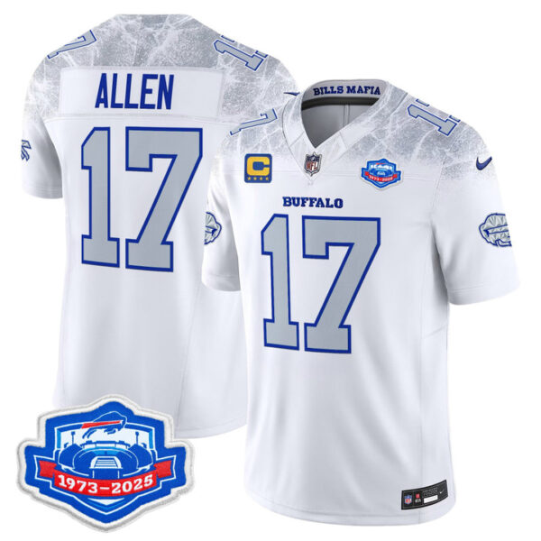 Josh Allen Buffalo Bills 1973 - 2025 Farewell Season Patch Vapor Limited Jersey - All Stitched - Rivalries