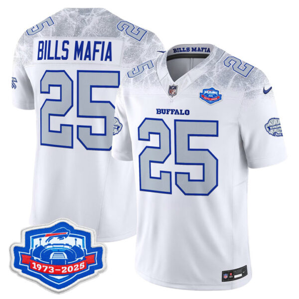 Bills Mafia Buffalo Bills 1973 - 2025 Farewell Season Patch Vapor Limited Jersey - All Stitched - Rivalries
