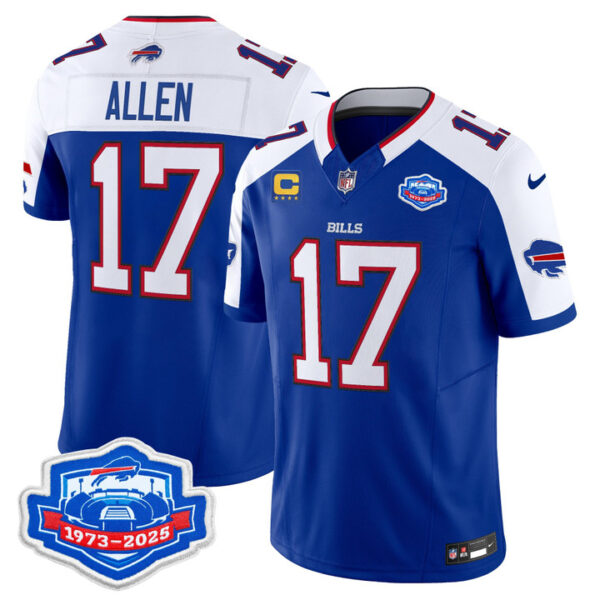 Josh Allen Buffalo Bills 1973 - 2025 Farewell Season Patch Vapor Limited Jersey - All Stitched - Royal Alternate