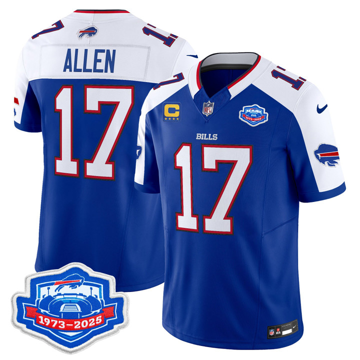 Josh Allen Buffalo Bills 1973 - 2025 Farewell Season Patch Vapor Limited Jersey - All Stitched - Royal Alternate