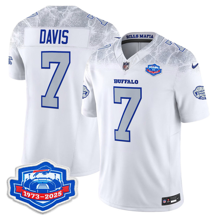 Ray Davis Buffalo Bills 1973 - 2025 Farewell Season Patch Vapor Limited Jersey - All Stitched - Rivalries