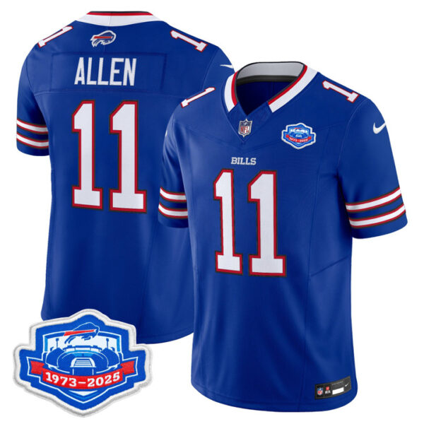 Kyle Allen Buffalo Bills 1973 - 2025 Farewell Season Patch Vapor Limited Jersey - All Stitched - Royal