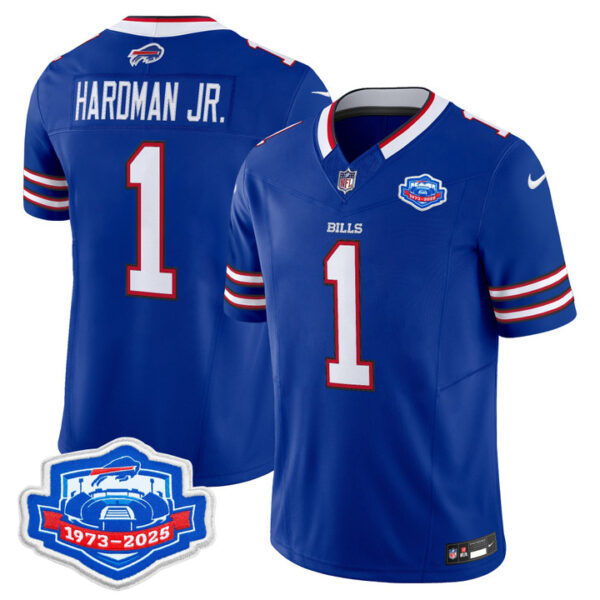 Mecole Hardman Jr. Buffalo Bills 1973 - 2025 Farewell Season Patch Vapor Limited Jersey - All Stitched - Royal