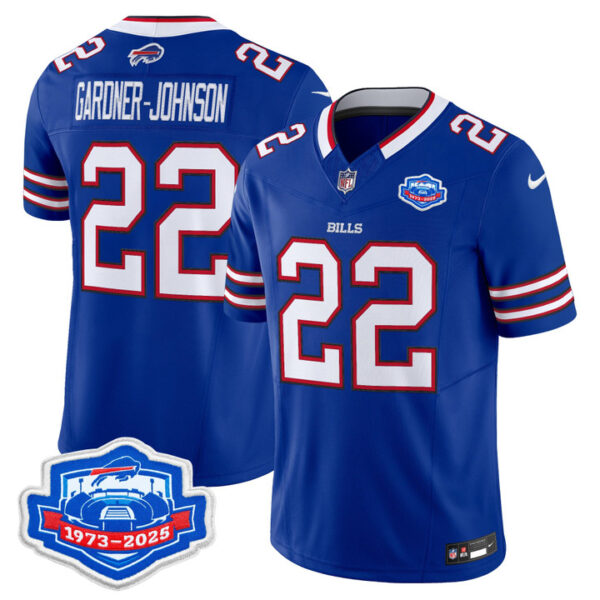 C.J. Gardner-Johnson Buffalo Bills 1973 - 2025 Farewell Season Patch Vapor Limited Jersey - All Stitched - Royal