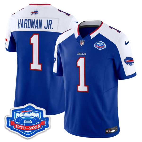 Mecole Hardman Jr. Buffalo Bills 1973 - 2025 Farewell Season Patch Vapor Limited Jersey - All Stitched - Royal Alternate