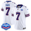Ray Davis Buffalo Bills 1973 - 2025 Farewell Season Patch Vapor Limited Jersey - All Stitched - White