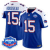 Greg Rousseau Buffalo Bills 1973 - 2025 Farewell Season Patch Vapor Limited Jersey - All Stitched - Royal Alternate