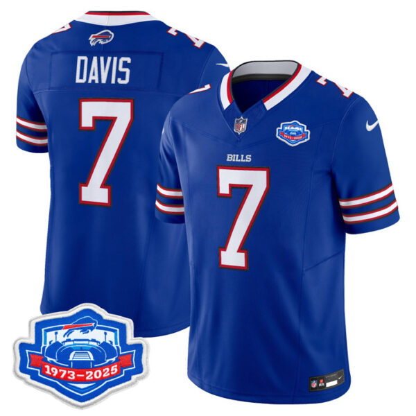 Ray Davis Buffalo Bills 1973 - 2025 Farewell Season Patch Vapor Limited Jersey - All Stitched - Royal