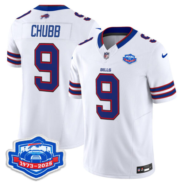 Bradley Chubb Buffalo Bills 1973 - 2025 Farewell Season Patch Vapor Limited Jersey - All Stitched - White