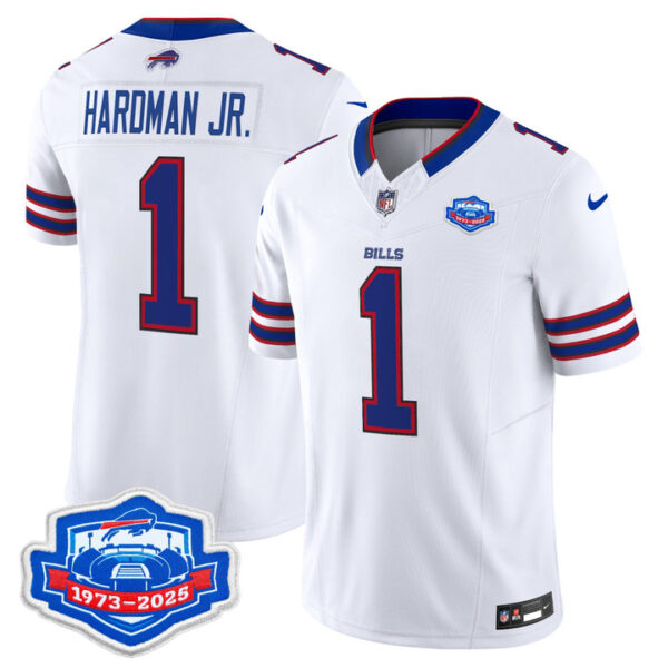 Mecole Hardman Jr. Buffalo Bills 1973 - 2025 Farewell Season Patch Vapor Limited Jersey - All Stitched - White